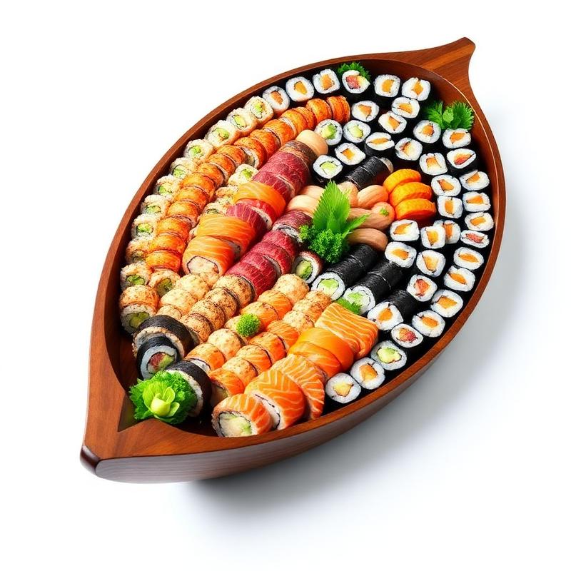 Super Barca de Sushi com 50 Peças